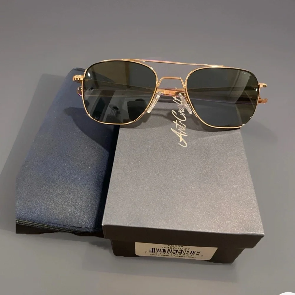 Art + Craft AC354 Sunglasses Rose Gold Admiral Grey Lenses New In A Box Men